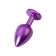 Anal plug with the Toyfa Metal rhinestone, purple, amethyst, 8.2 cm, d = 3.4 cm