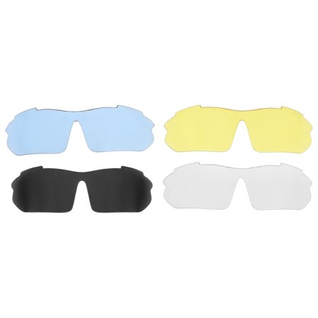 Bicycle glasses with interchangeable lenses in the case, blue color-2