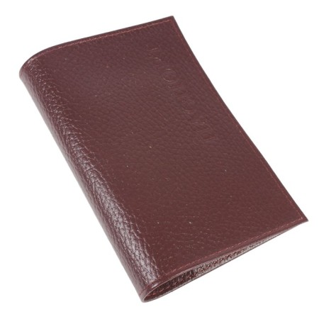 Cover for passport, burgundy color