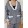 Cardigan female, size 46, gray color