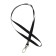 Baiga tape, width - 9 mm, length - 80 cm, with a wide metal carbine, black