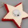 Christmas tree toy "Red Star with Santa Claus", from batteries, glow of warm white