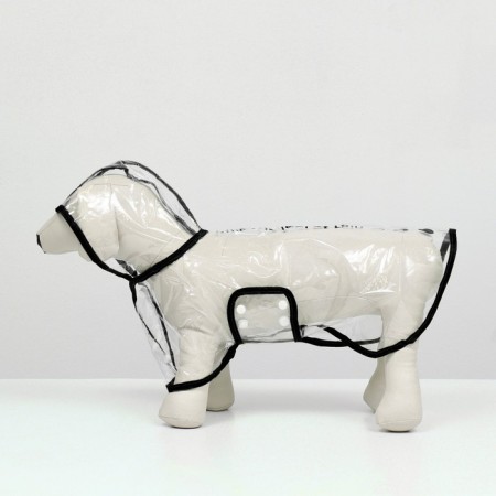 Dog raincoat, size M (DS 26, OG 38-41, Osh 40 cm), black-4