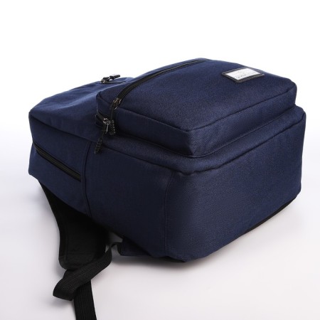 Youth backpack from lightning textiles, 5 pockets, USB, blue color-4