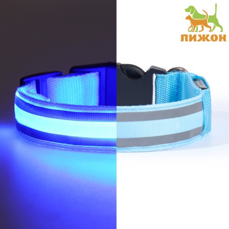 Collar with backlight double strip size S, Osh 35-43 x 2.5 cm, 3 glow lumines