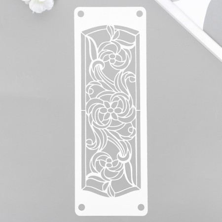 Stencil of stencil "Flower pattern" 11x32 cm-1