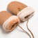 Baby mittens Minaku with embroidery, 18 cm, cent
