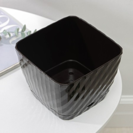 Pot for flowers with the Podon "Classic", 2 l, chocolate color-2
