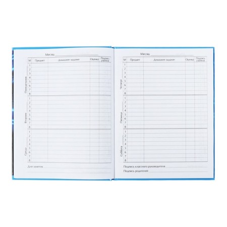 Universal diary for grades 1-11, "Bill Neon", solid cover 7BC, glossy lamination, 40 sheets-7