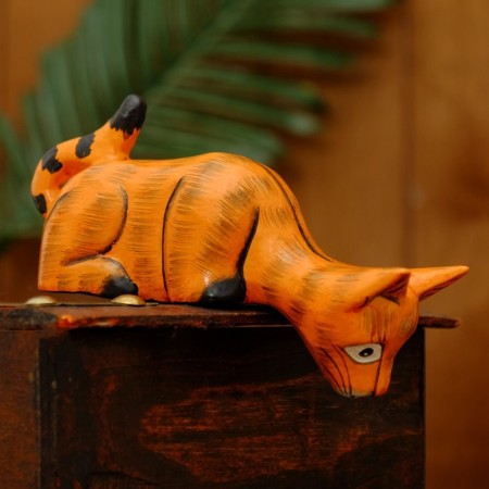 Souvenir tree "Kitten Ginger is peeping" 11x8x4.5 cm-3