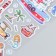 Sticker Plastic volumetric "sea and land transport" holography MIX 26x16 cm