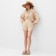 Female set (blouse, shorts) minku: casual collection beige color, river 46