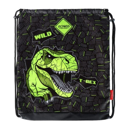 School backpack 40x33x15cm, ergonomic back, Across 410, gray/green-11