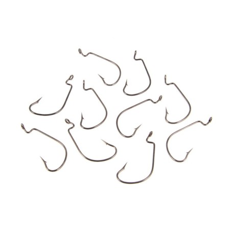 KOI Offseet Worm hook, size 40 int, BN color, offset 10 pcs.-1