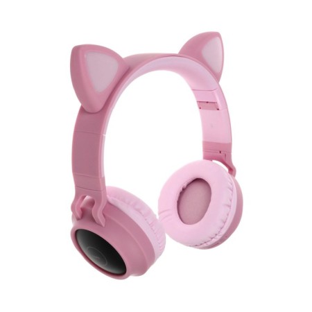 Hoco W27 headphones, wireless, invoices, microphone, BT 5.0, 300 mAh, backlight, pink-1