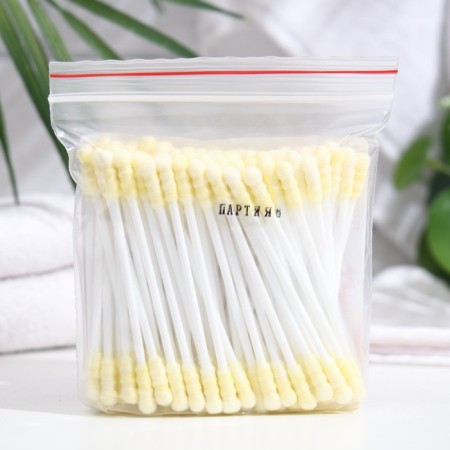 Cosmetic cotton wools with a spiral wagon of 100 pcs p/e package, mix-5