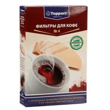 Paper filter for coffee makers No. 4 Topperr 100pc