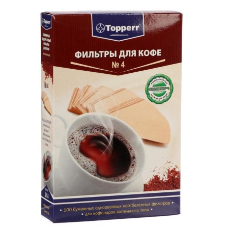 Paper filter for coffee makers No. 4 Topperr 100pc