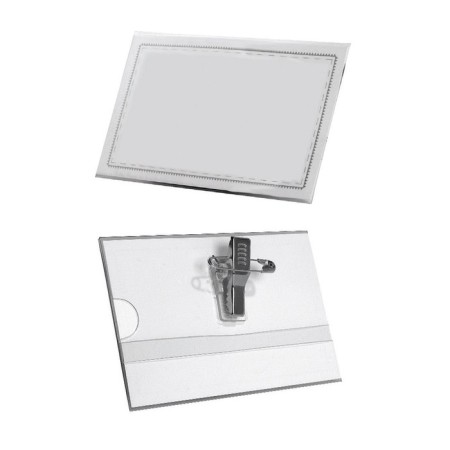 Horizontal badge 90x57mm Erichkrause, plastic, with a metal clamp and pin-1