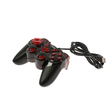 Dialog Action GP-A13, wired, vibration, for PC, PS2/3, USB, black and red-1