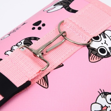 Bag - Animal Carrying "Playing Catcams", Pink, Size S, 37.5 x 17 x 22 cm-4