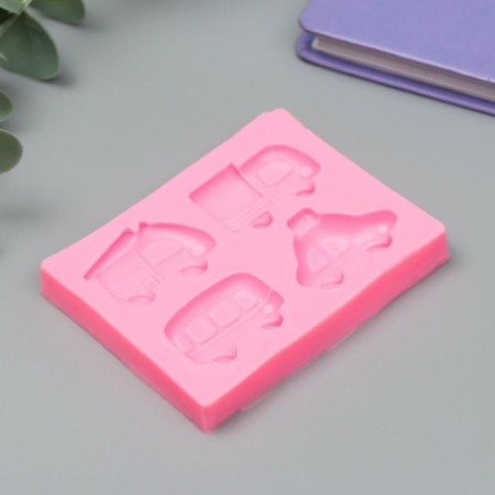 Mold Silicon "Transport" 4 subjects 1.1x6.4x8.1 cm-1