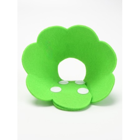 Veterinary collar made of felt "chamomile", size s, green-3