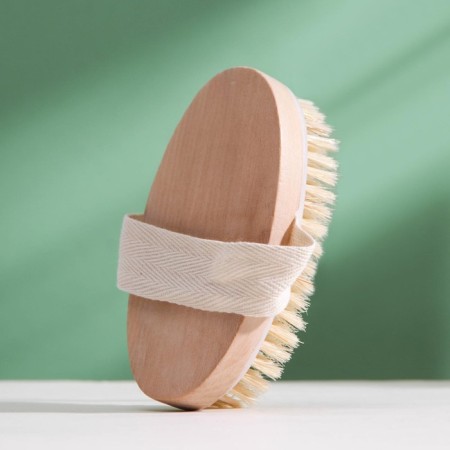 Massage brush for the body of the share, natural bristles-5