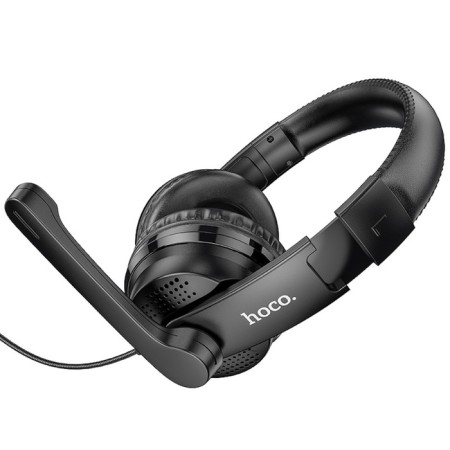 Hoco W103 headphones, gaming, invoices, microphone, 3.5 mm, 1.2 m, black-2