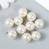 Decor for creativity plastic "Pearls with a loop" 1.2x1.2 cm set 10 pcs