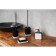 Soap dispenser, 14.5x10x5 cm, black and white