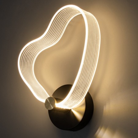 Bra "Heart" LED 8W 3000-6000K Black 25x20x6cm-2