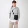 Men's bag over the shoulder, textura, textiles, black color