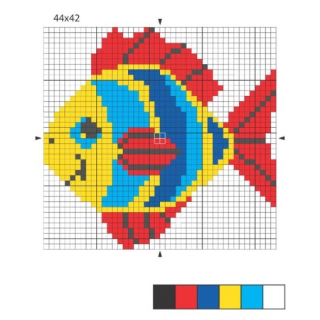 Cross embroidery "Fish" with a cross-1