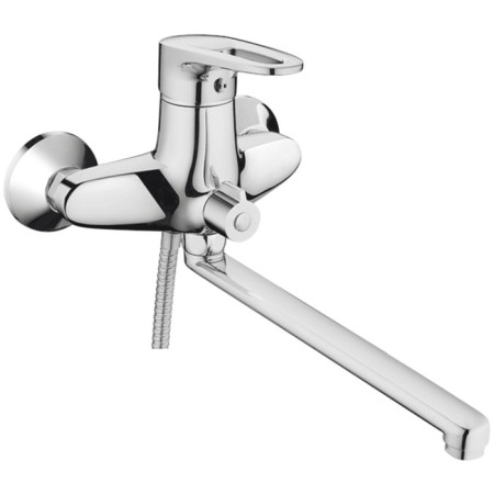 Fashun A2268 bath mixer, single -leaf, pour 320 mm, with shower set, chrome