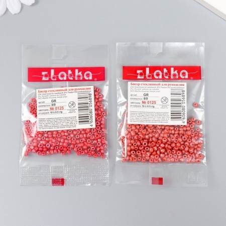 Beads "Zlatka" 08/0, 3 mm, 10 g 0125 red-3