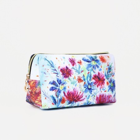 Cosmetic bag with lightning, white/multi -colored color