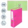 A4, 75 mm, Lamark, PVC, double-sided coating, metal edging, pocket for a spine, collected, pink/green