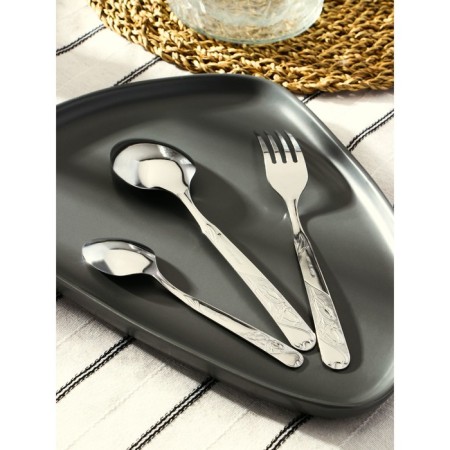Set of cutlery "flowers", 18 objects, thickness 1.5 mm, silver color-4
