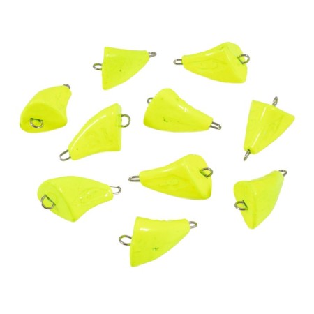 Cargo bullet-excentric stained collapsible Yaman 10 pcs., 18 g, yellow