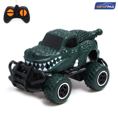 Dino radio -controlled jeep works on batteries, green color