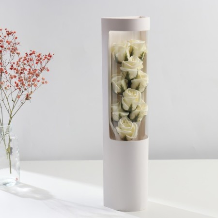 Bouquet of soap petals Light "White Roses" 7x9.5x40 cm-1