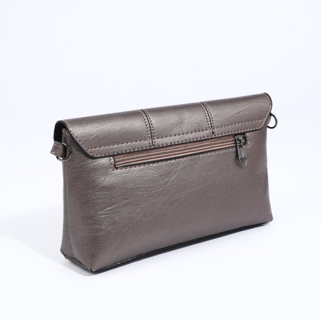 Bag-clate on magnet, long belt, bronze color-2