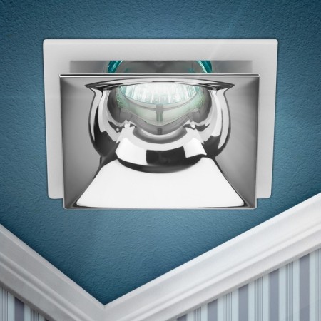 Lamp built -in era KL 102, IP20, 12W, 82x82x51 mm, white/chrome color