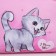 Children's bag for a girl "kitten" from eco-leather, on a strap, 15x12x3 cm