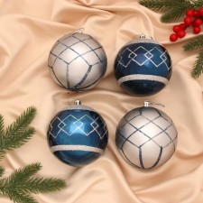 Set of balls plastic D-10 cm, 4 pcs 