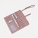 Women's wallet on the button, pink color