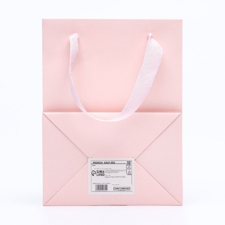 Gift package, with a window, 20 x 15 x 10 cm, pink-2