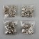 Installation button, omega (o-shaped), iron, d = 15 mm, silver color