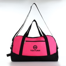 Women's sports bag, textura, average size, black/pink color